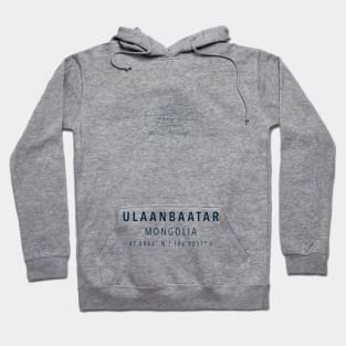 ULAANBAATAR MONGOLIA MAP Hoodie